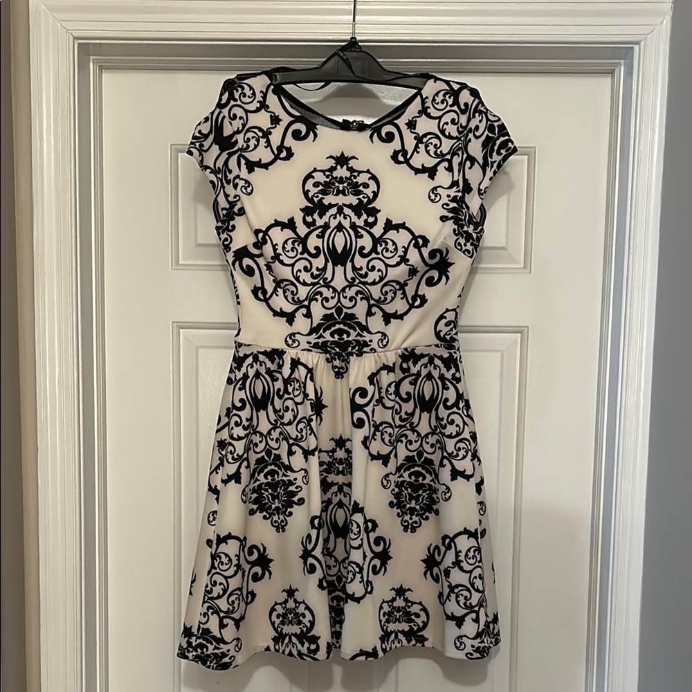 Elegant Black and White Dress